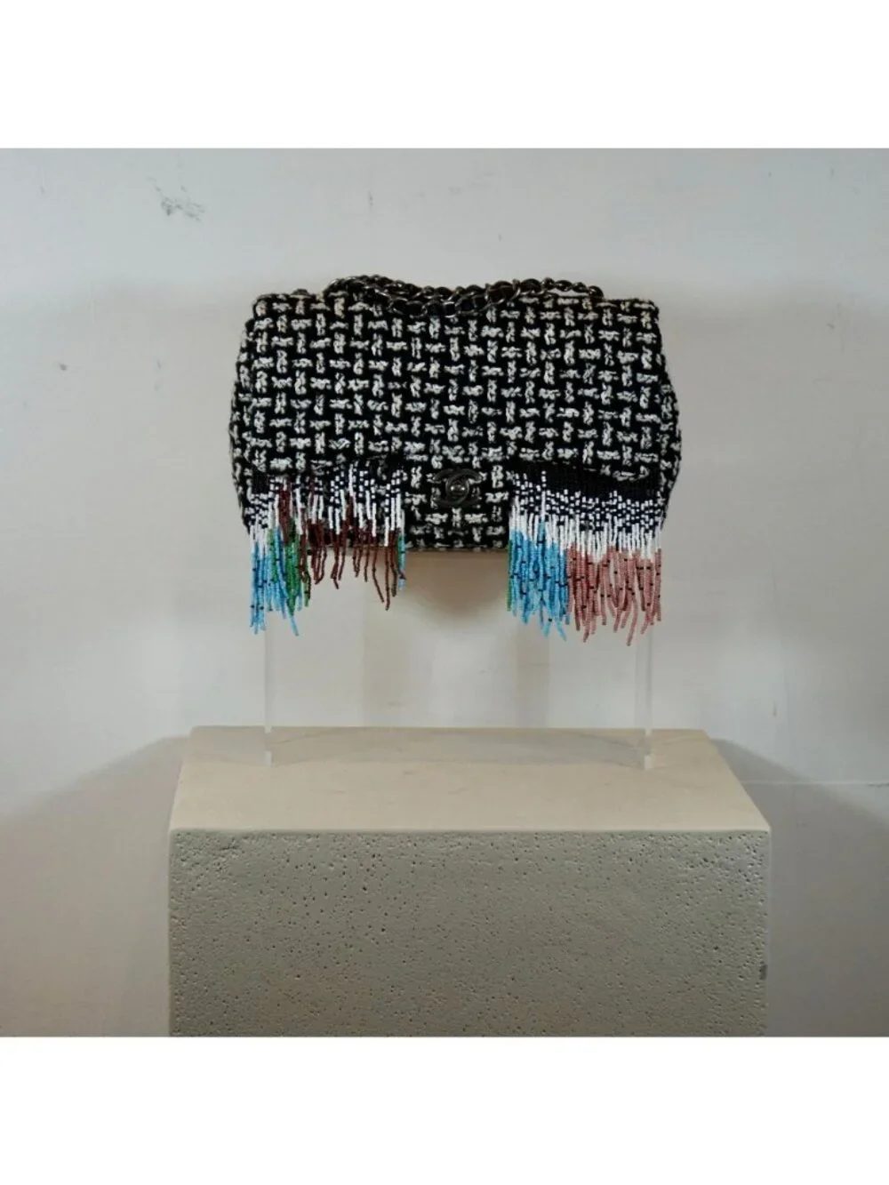 CHANEL beaded shoulder